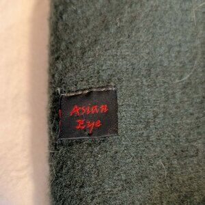 Asian Eye Wool Felt Beanie. Very warm. One Size Fits All. Green